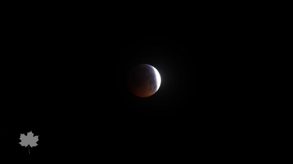 La lune lors de l'eclipse
