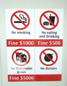 Interdit aux durians