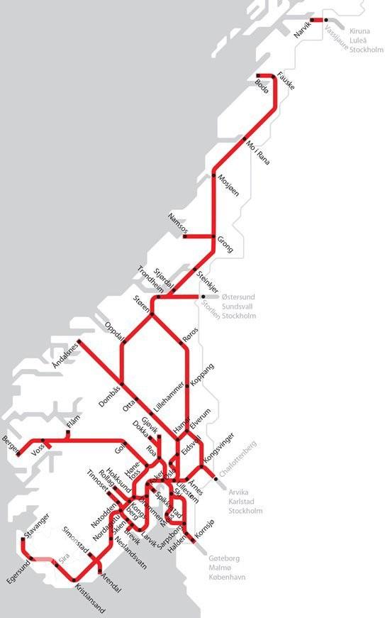 Les trains en Norvège